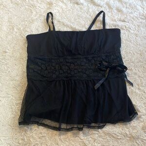 Torrid Black Lace Tank Top